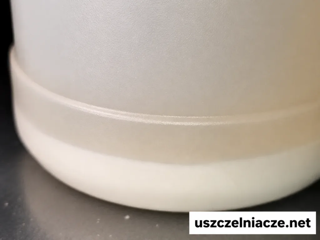 Osad na dnie butelki Multiseal 30 Epokazany w dużym zbliżeniu